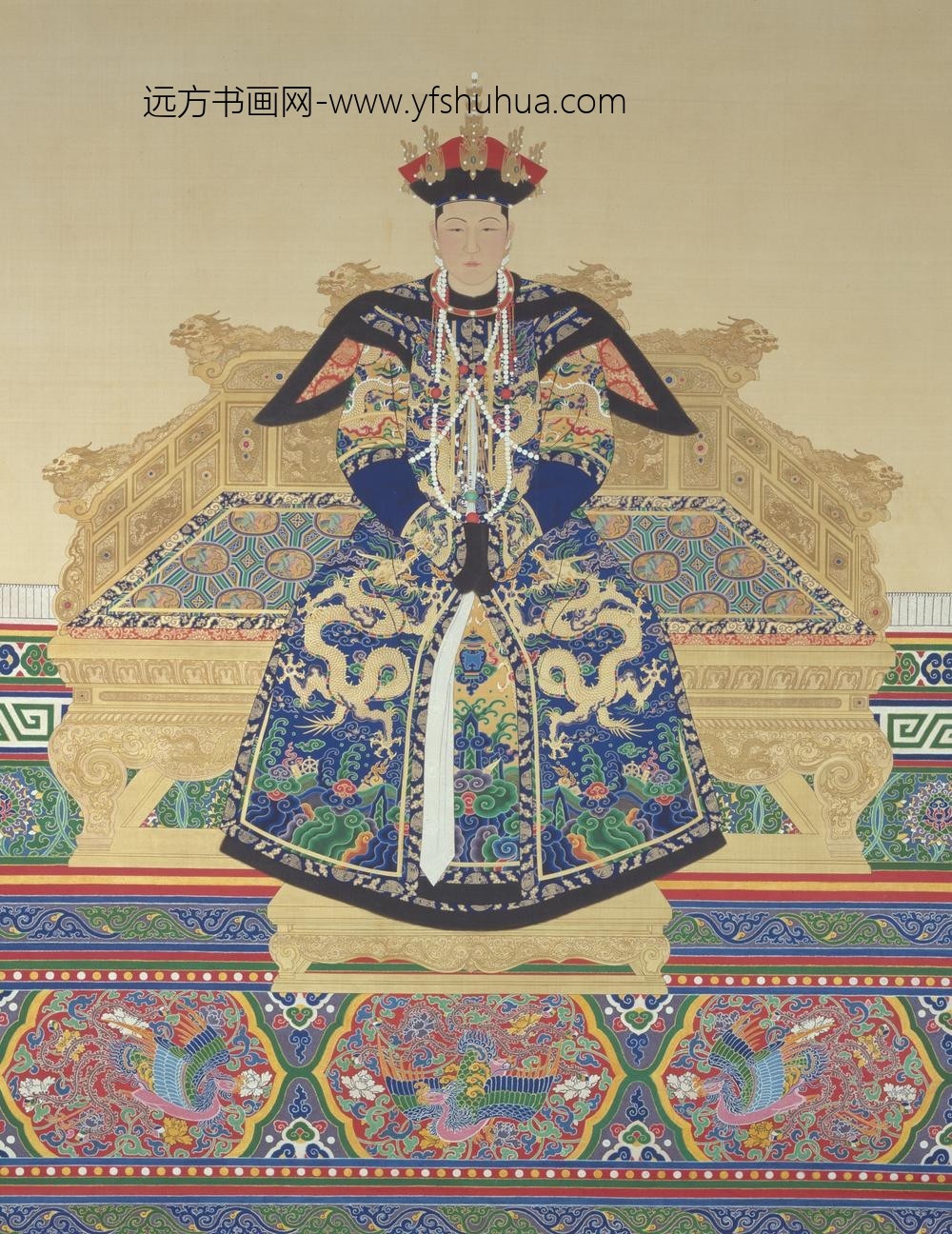 清-清人画孝诚仁皇后像轴