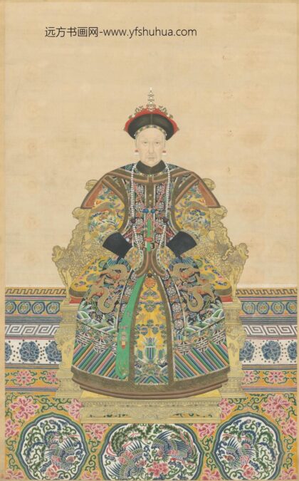 清 清人画孝钦显皇太后朝服像轴.jpg
