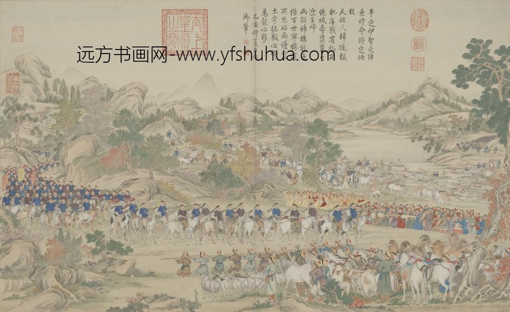 清-清人画平定伊犁回部战图册