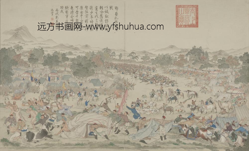 清-清人画平定伊犁回部战图册