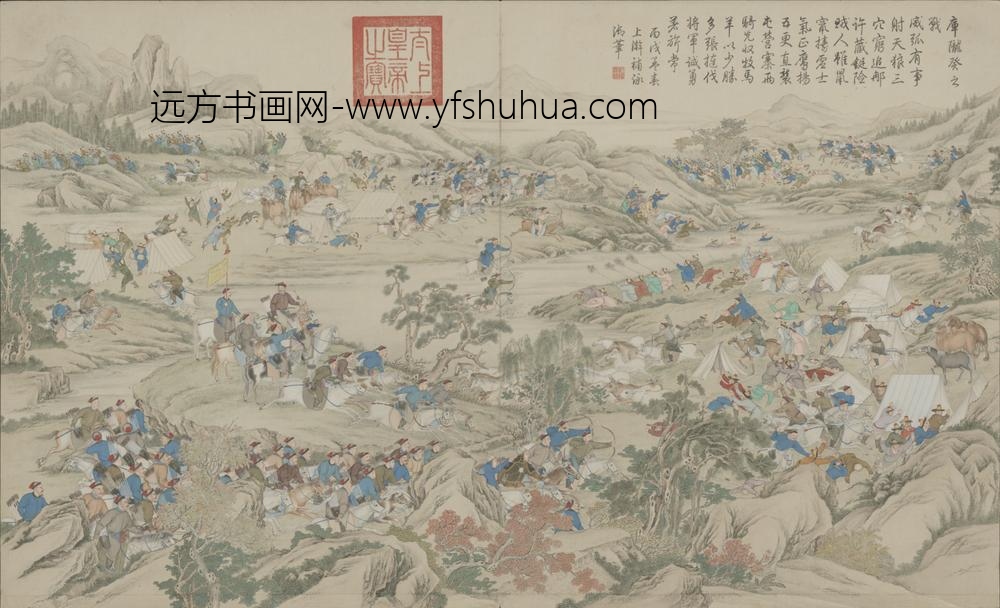 清-清人画平定伊犁回部战图册
