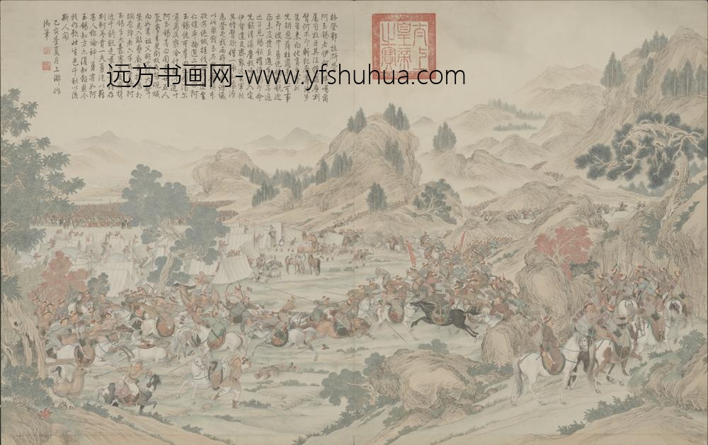 清-清人画平定伊犁回部战图册
