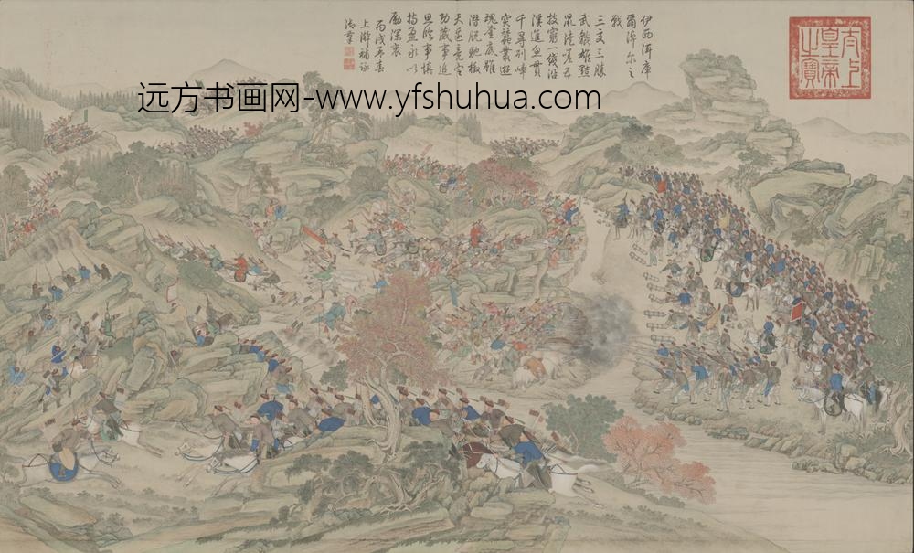 清-清人画平定伊犁回部战图册