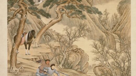 清 清人画弘历刺虎图像轴.jpg