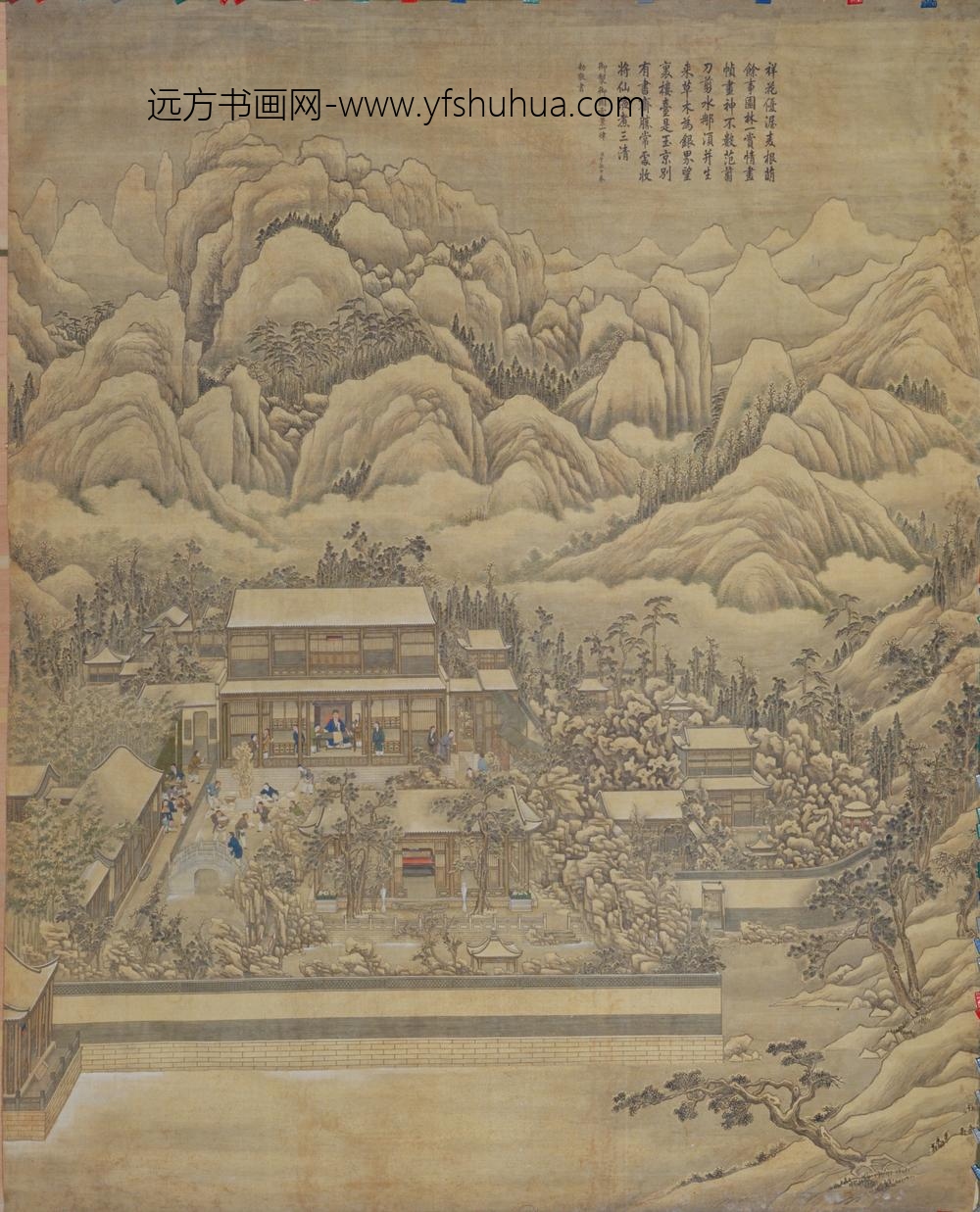 清-清人画弘历古装通景屏