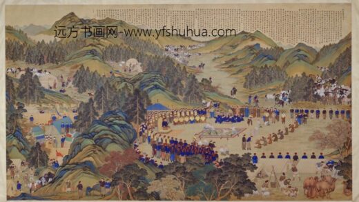 清 清人画弘历塞宴四事横轴贯跤.jpg