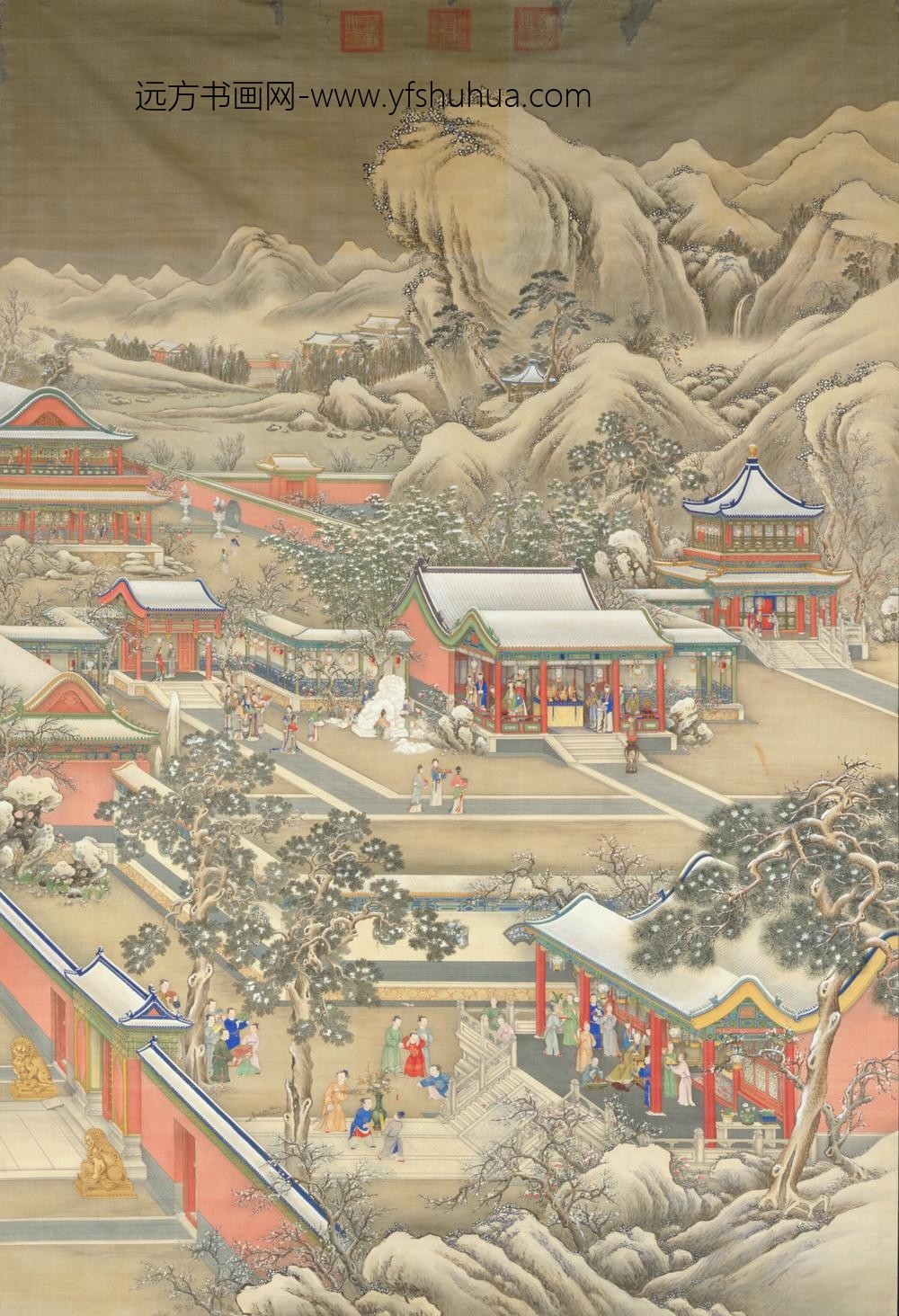 清-清人画弘历岁朝行乐图单片