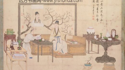 清 清人画弘历是一是二图像屏.jpg