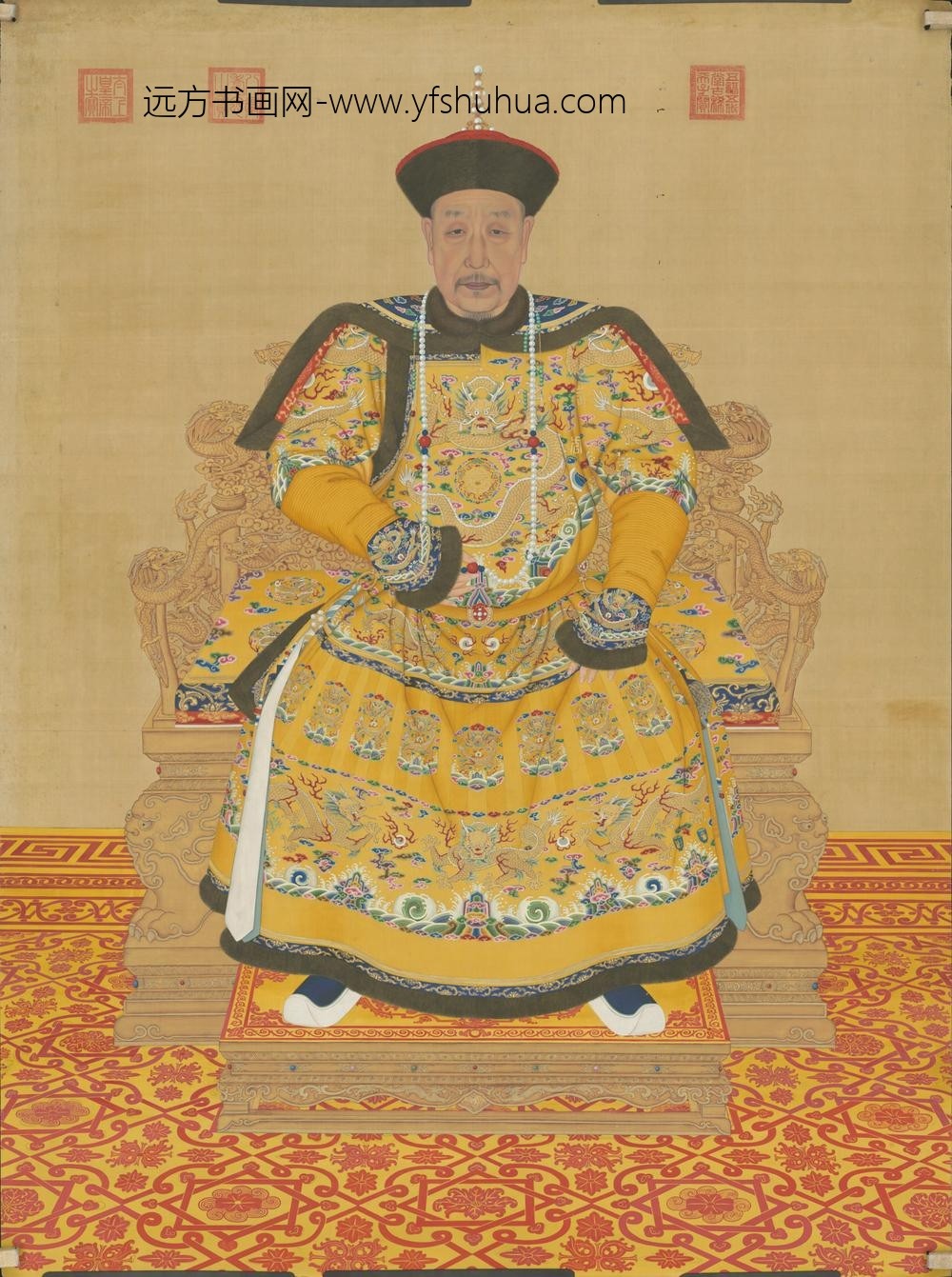 清-清人画弘历朝服像轴