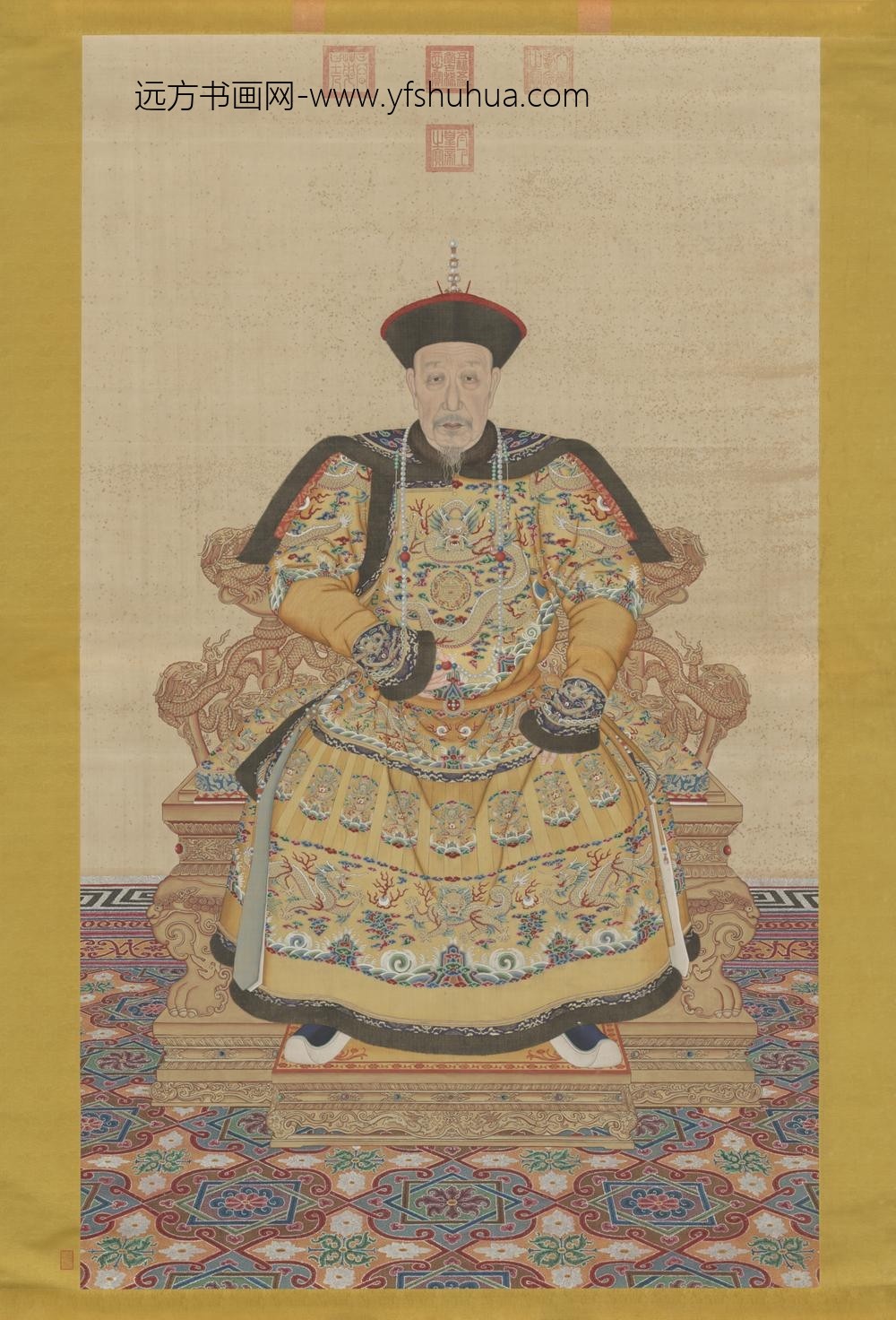 清-清人画弘历朝服像轴