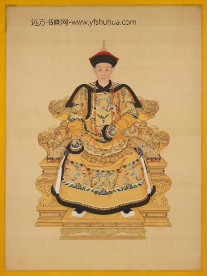 清 清人画弘历朝服像轴.jpg