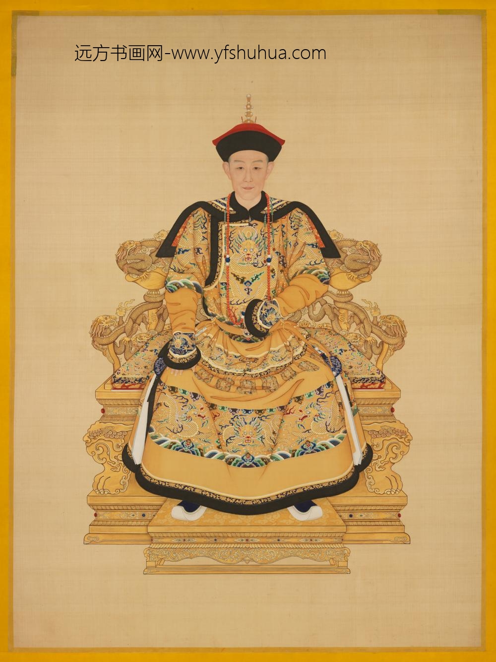 清-清人画弘历朝服像轴
