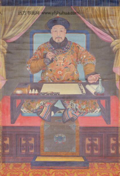 清 清人画弘历朝服像轴.jpg