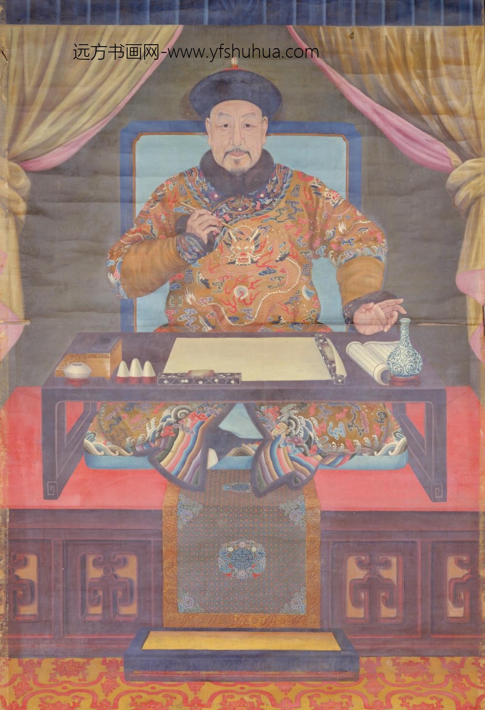 清-清人画弘历朝服像轴