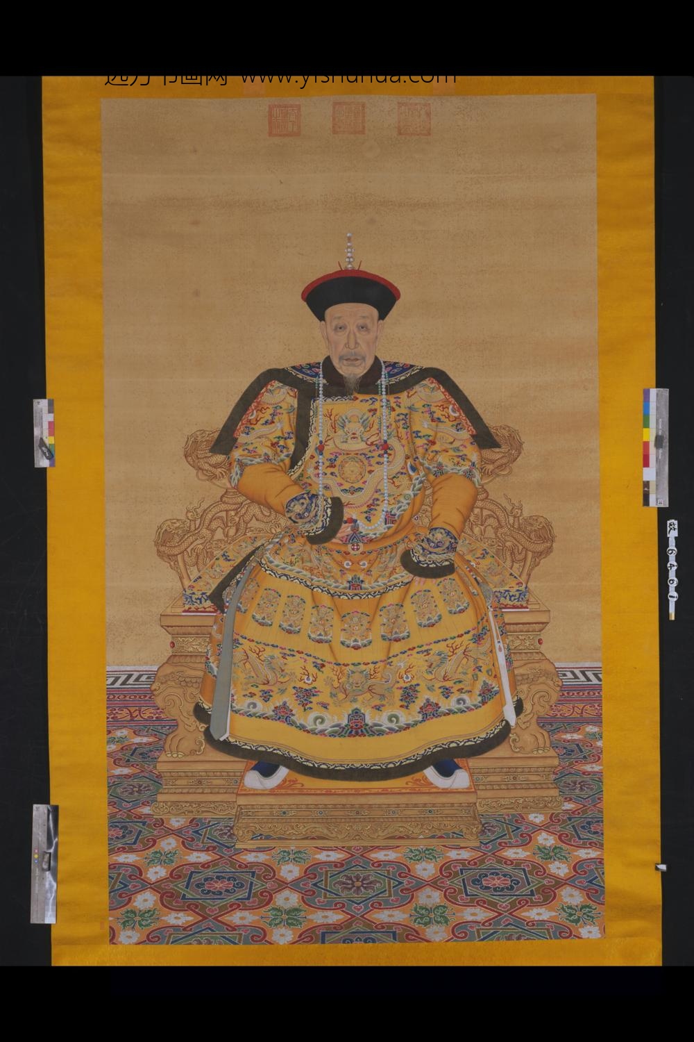 清-清人画弘历朝服像轴