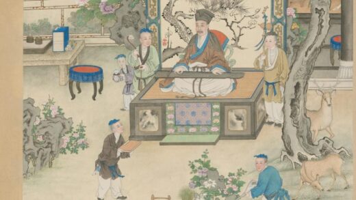 清 清人画弘历薰风琴韵图轴.jpg
