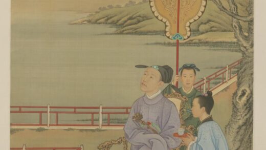 清 清人画弘历观月图轴.jpg