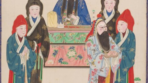 清 清人画戏剧图册捉放和拿花蝴蝶.jpg
