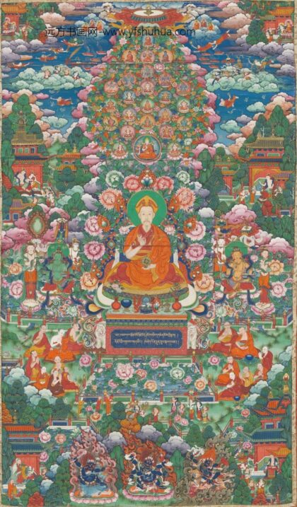 清 清人画普宁寺弘历佛装像轴.jpg