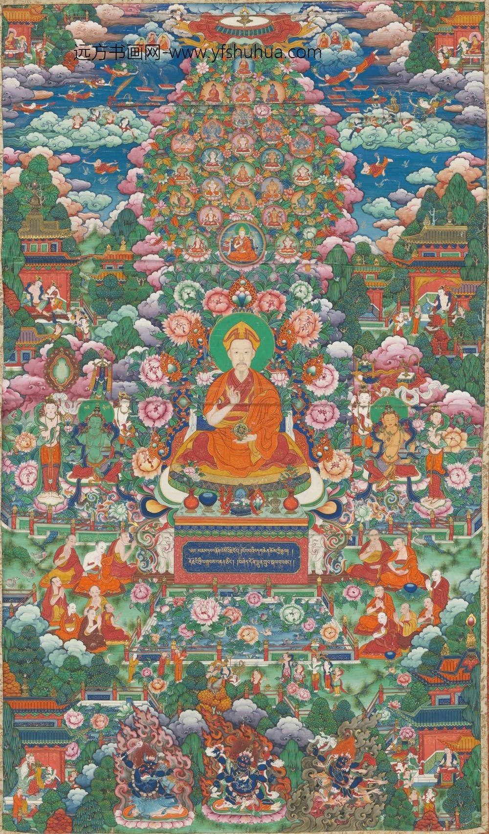 清-清人画普宁寺弘历佛装像轴