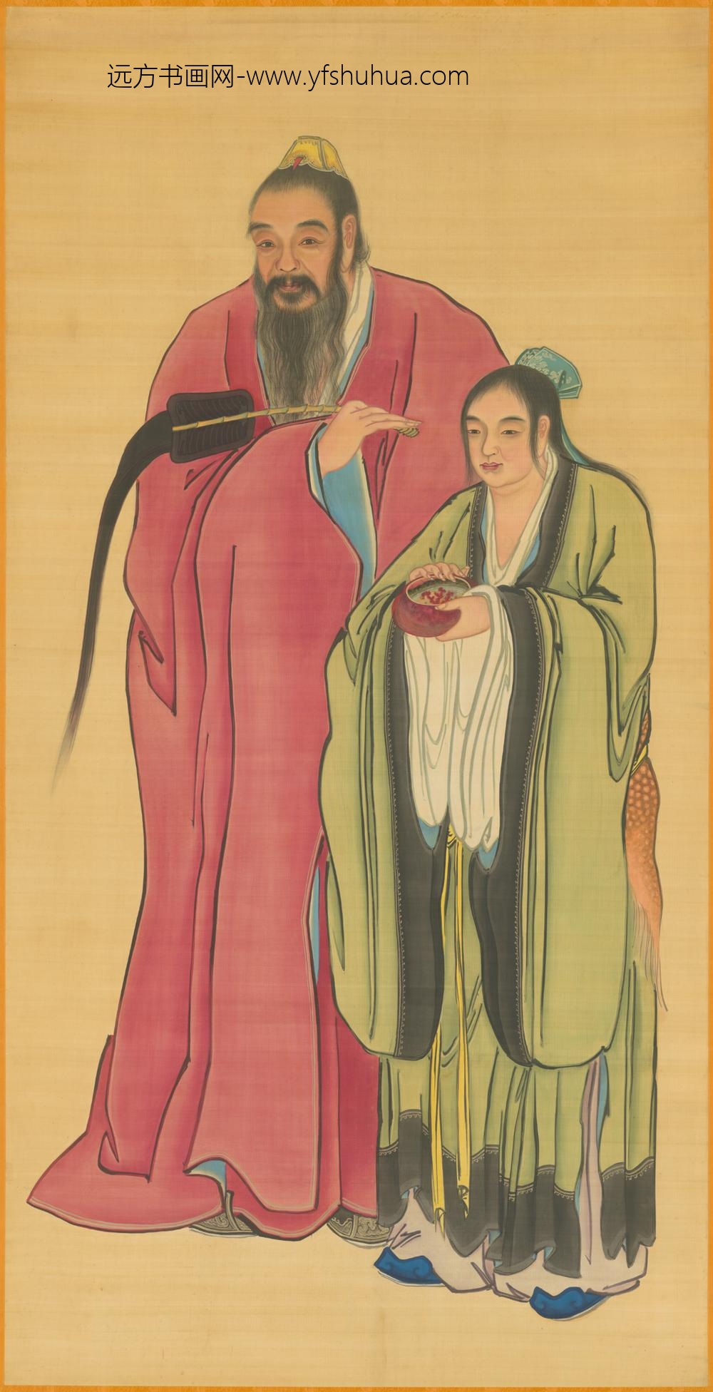 清-清人画烂柯王祖师像