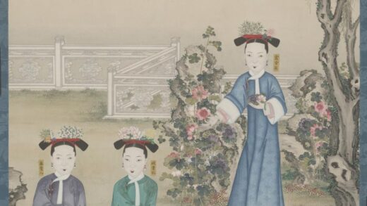 清 清人画玫贵妃春贵人行乐图轴.jpg