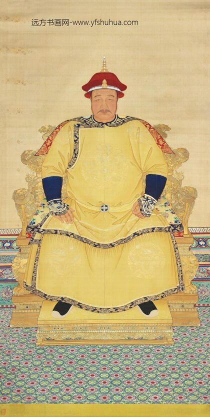 清 清人画皇太极朝服像轴.jpg