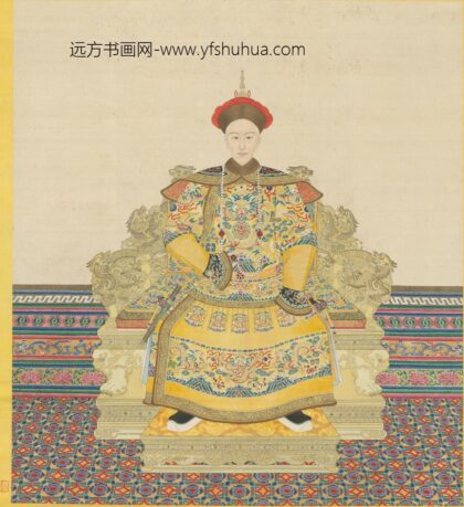清 清人画载湉朝服像轴.jpg