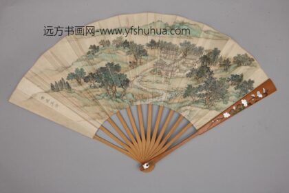 清 清人画避暑山庄三十六景图王际华书诗成扇.jpg