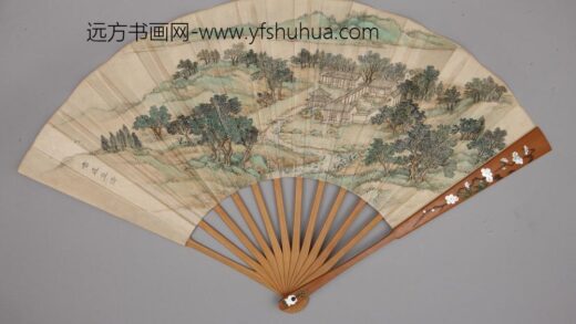 清 清人画避暑山庄三十六景图王际华书诗成扇.jpg