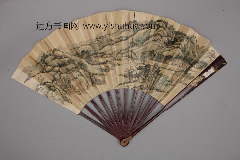 清-清人画避暑山庄三十六景图王际华书诗成扇