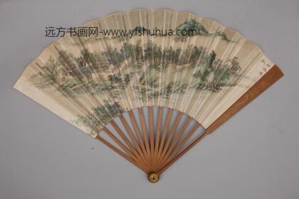 清 清人画避暑山庄三十六景图王际华书诗成扇.jpg