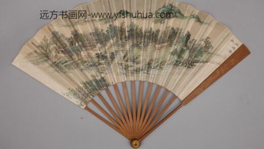 清 清人画避暑山庄三十六景图王际华书诗成扇.jpg