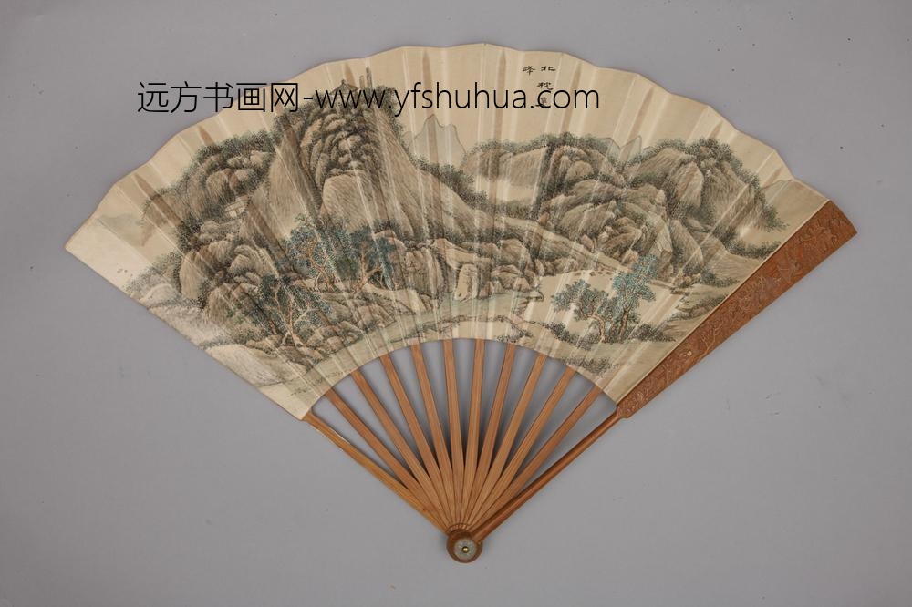 清-清人画避暑山庄三十六景图王际华书诗成扇