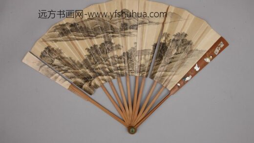 清 清人画避暑山庄三十六景图王际华书诗成扇.jpg