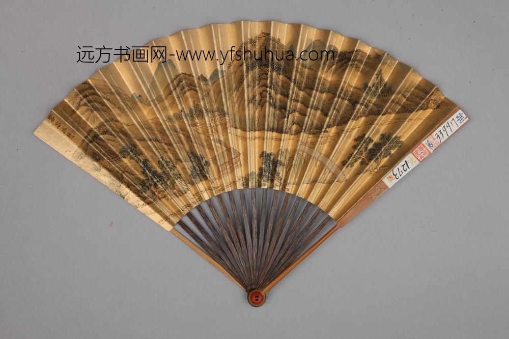 清-清人画避暑山庄图励宗万书诗成扇