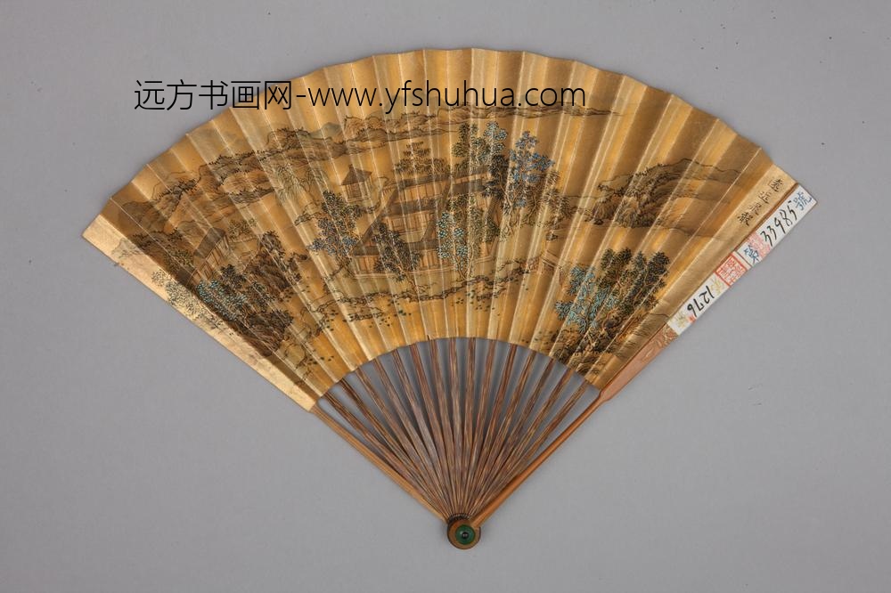 清-清人画避暑山庄图励宗万书诗成扇