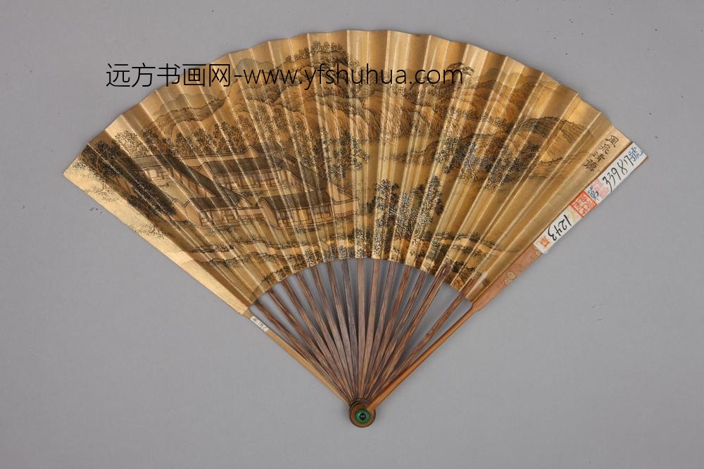 清-清人画避暑山庄图励宗万书诗成扇