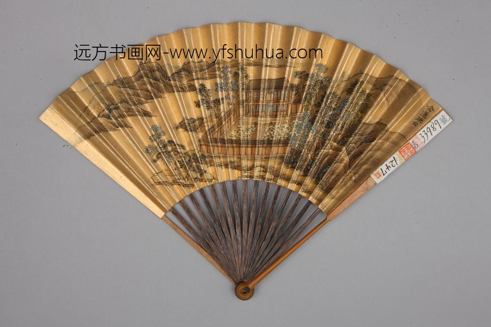 清-清人画避暑山庄图励宗万书诗成扇