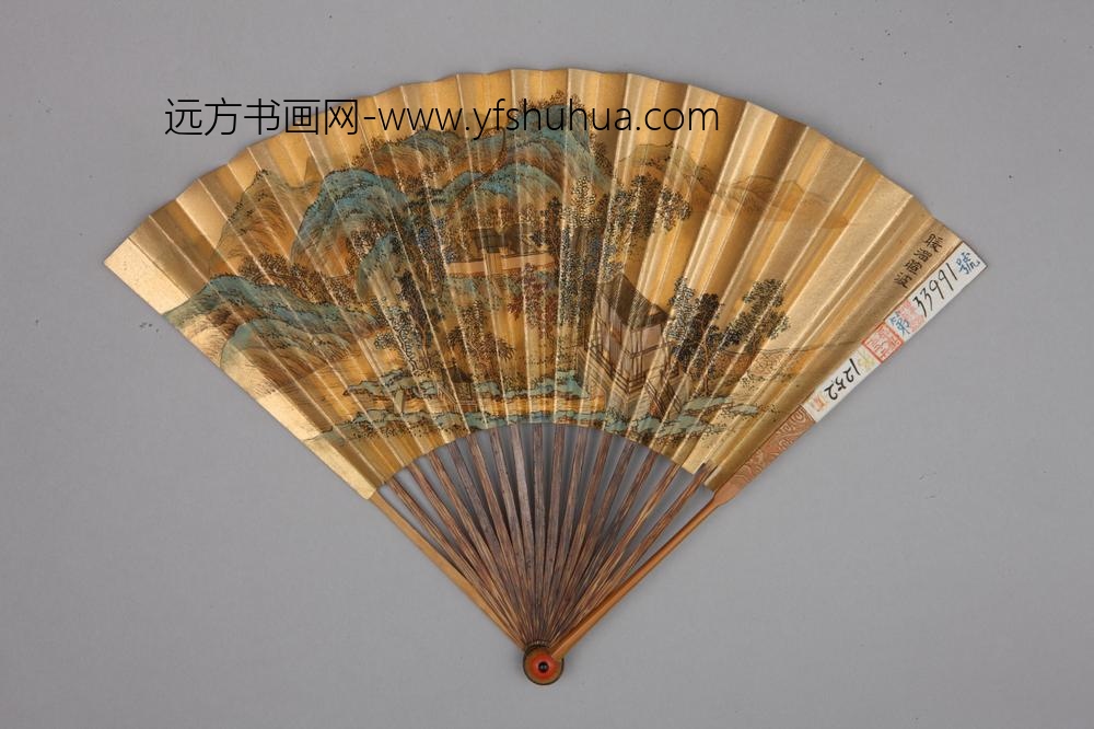 清-清人画避暑山庄图励宗万书诗成扇