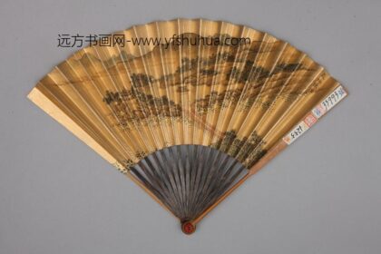 清 清人画避暑山庄图励宗万书诗成扇.jpg