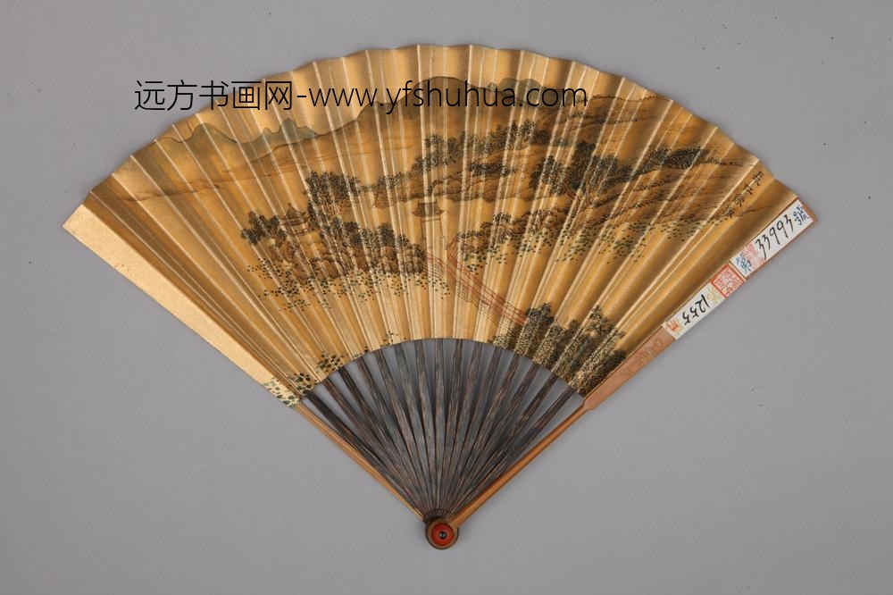 清-清人画避暑山庄图励宗万书诗成扇