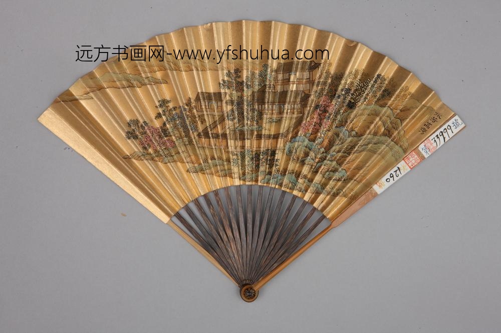 清-清人画避暑山庄图励宗万书诗成扇