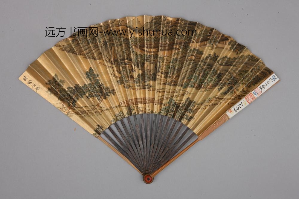 清-清人画避暑山庄图励宗万书诗成扇