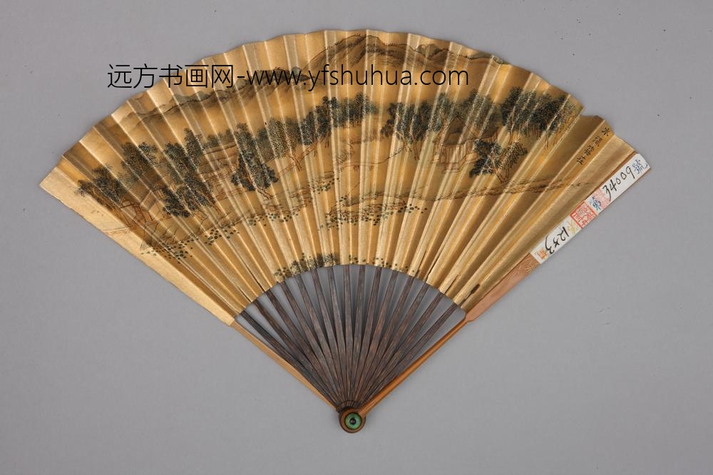 清-清人画避暑山庄图励宗万书诗成扇