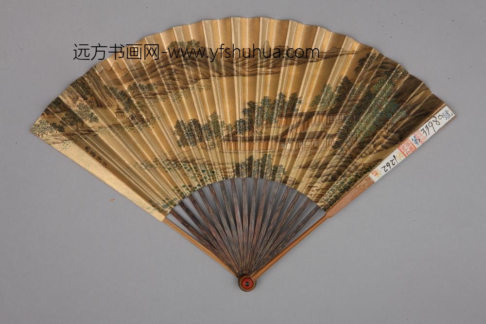 清-清人画避暑山庄图励宗万书诗成扇