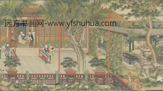 清 清人画麟庆行乐图轴.jpg