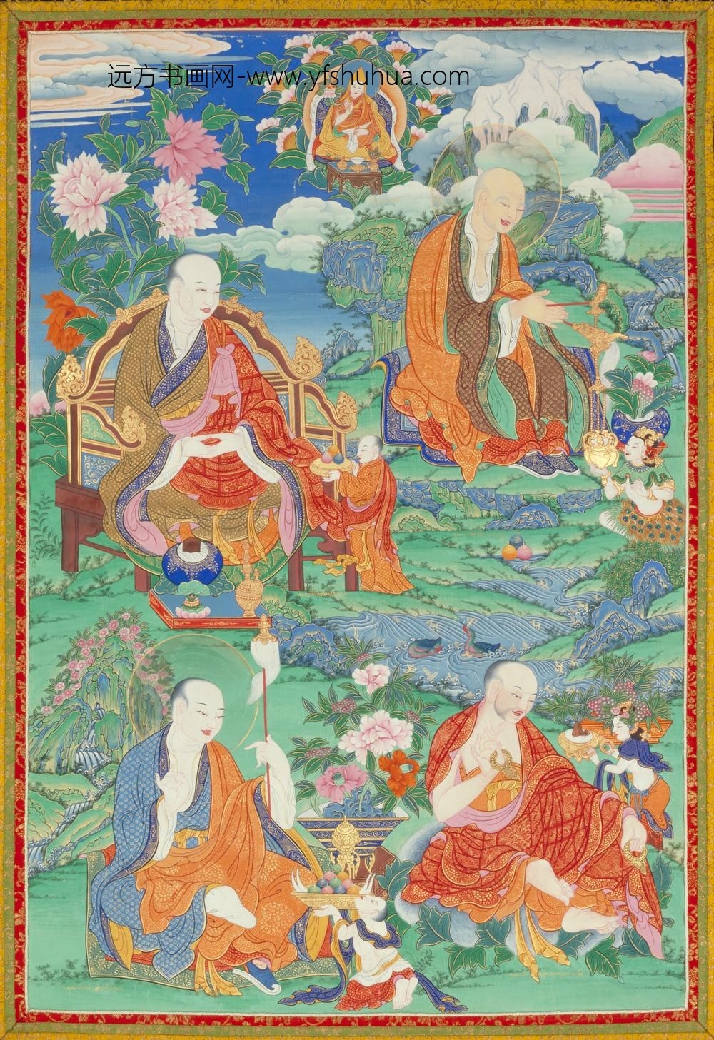 清-清人罗汉像轴