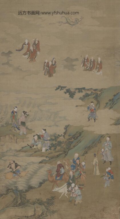 清 清人群仙祝寿贴落.jpg