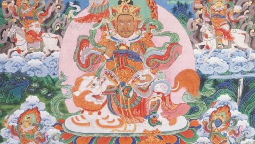 清 清人财宝天王像轴.jpg